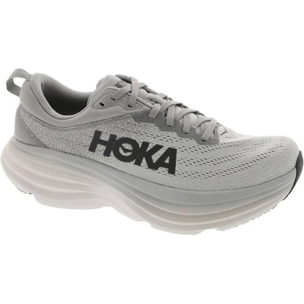 Hoka Bondi 8 Mens Running Shoes Sharkskin Harbor Mist Grey 12.5 4E Deadstock - Picture 2 of 10